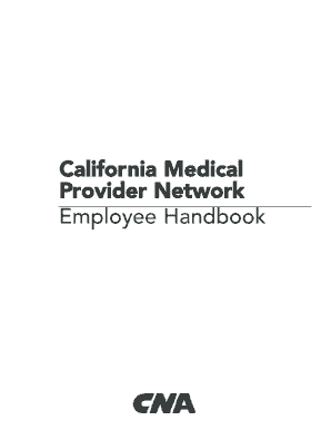 California Medical Provider Network Employee Handbook  Form