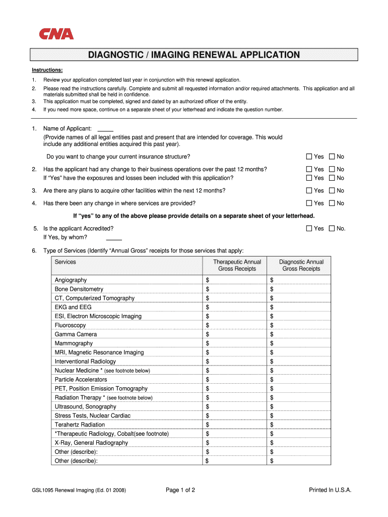 Cna Diagnosticimaging Renewal Application Fillable Form