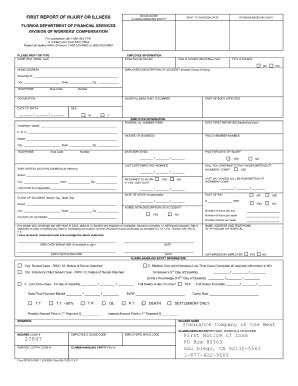 First Report of Injury Form Florida