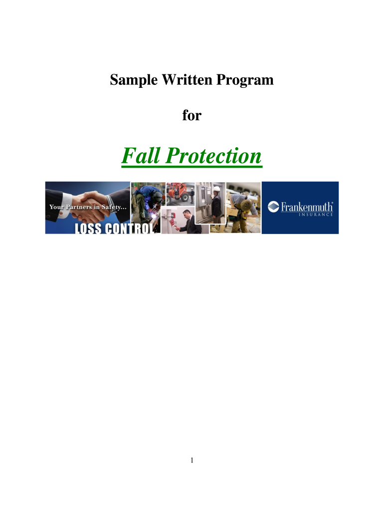 Program Fall Protection Template  Form
