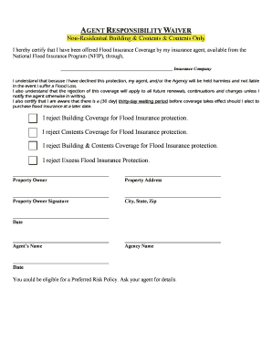 Flood Insurance Waiver Form