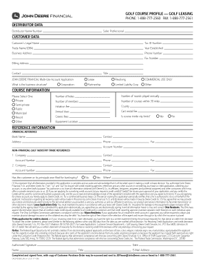 GOLF COURSE PROFILE GOLF LEASING  Form