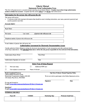 Electronic Documentation Form Liberty Mutual