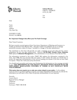 Liberty Mutual Insurance Card Template  Form