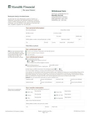 Manulife Gp0766e Form