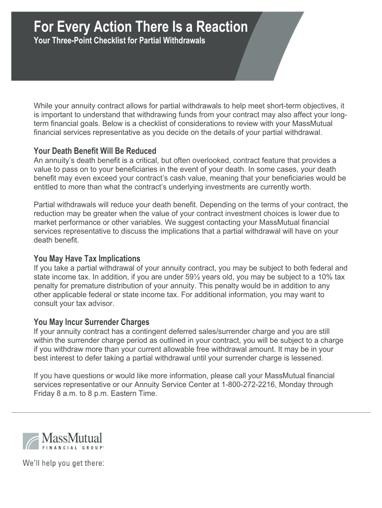  Massmutual 401k Withdrawal Request Form 2011-2024