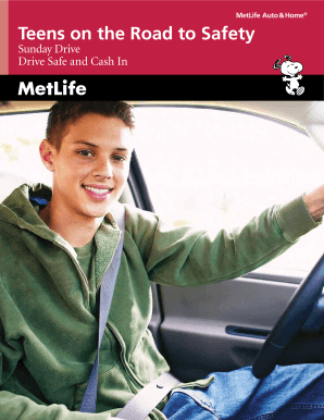 Metlife Drive Safe and Cash in  Form