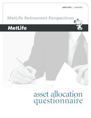 Asset Allocation Questionnaire  Form