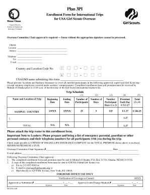 Mutual of Omaha Girl Scouts Plan 3pi Form