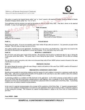 Mutual of Omaha Hospital Insurance  Form