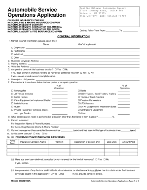 Automobile Serves PDF Fill Form