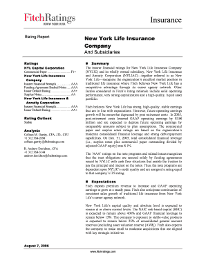 Insurer Financial Strength  Form