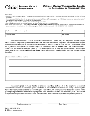 Waiver of Workers Compensation  Form