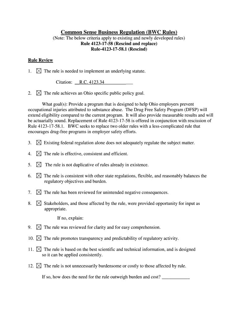 Proposed Rule OhioBWC  Form