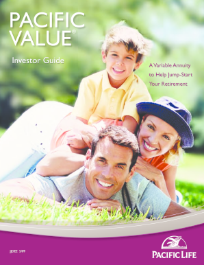 PacIfIc Value Pacific Life Annuities Pacific Life Insurance  Form