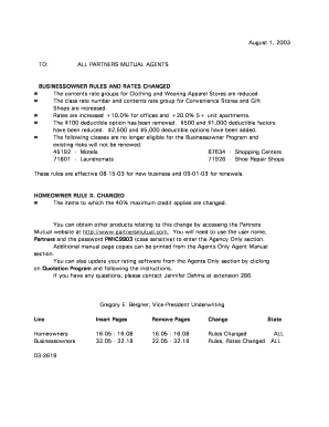 # the Class Rate Number and Contents Rate Group for Convenience Stores and Gift Shops Are Increased  Form