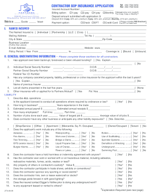 Business Insurance Application  Form