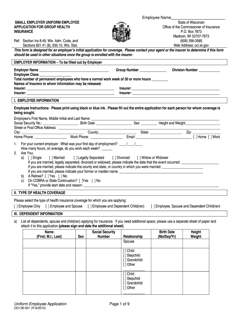  Oci 26 501 Fillable 2010-2024