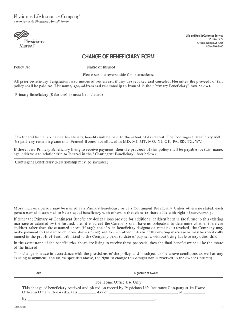 Beneficiary Form