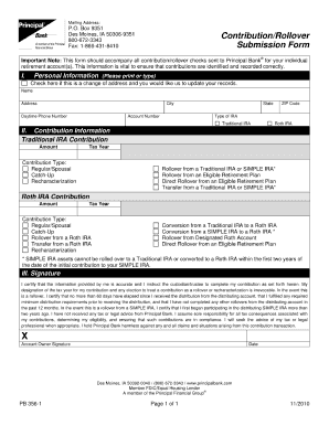 Principal Direct Rollover Form