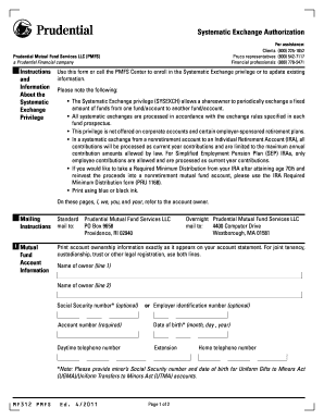 Systematic Exchange Authorization  Form