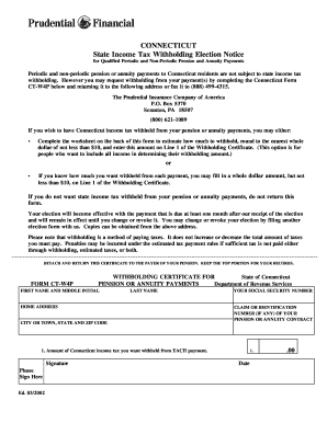 Connecticut Prudential  Form