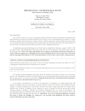 PRUDENTIAL TECHNOLOGY FUND  Form