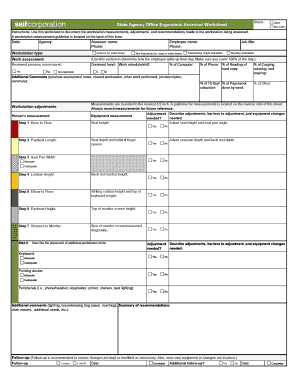 Ergonomic Evaluation Forms