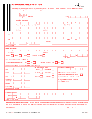  Vsp Claim Form 2015