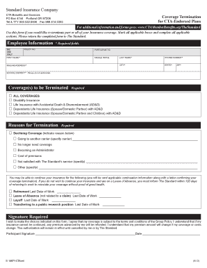 Employee Information * Required Fields Coverages the Standard