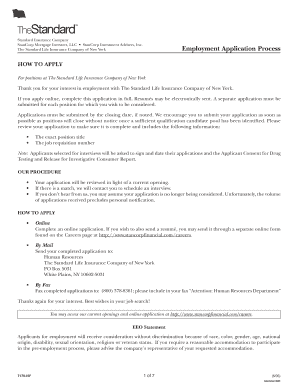 Employment Application Process the Standard  Form