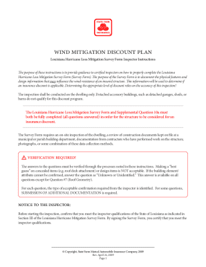 Louisiana Wind Mitigation Form