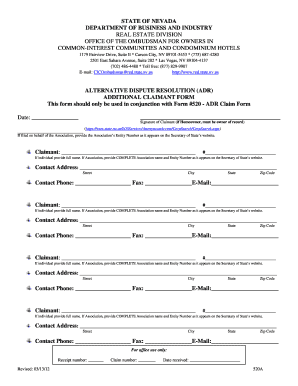 Nevada Department of Real Estate  Form
