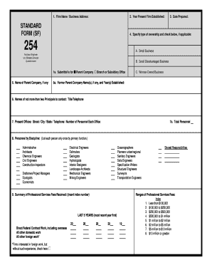 Blank 254 Form