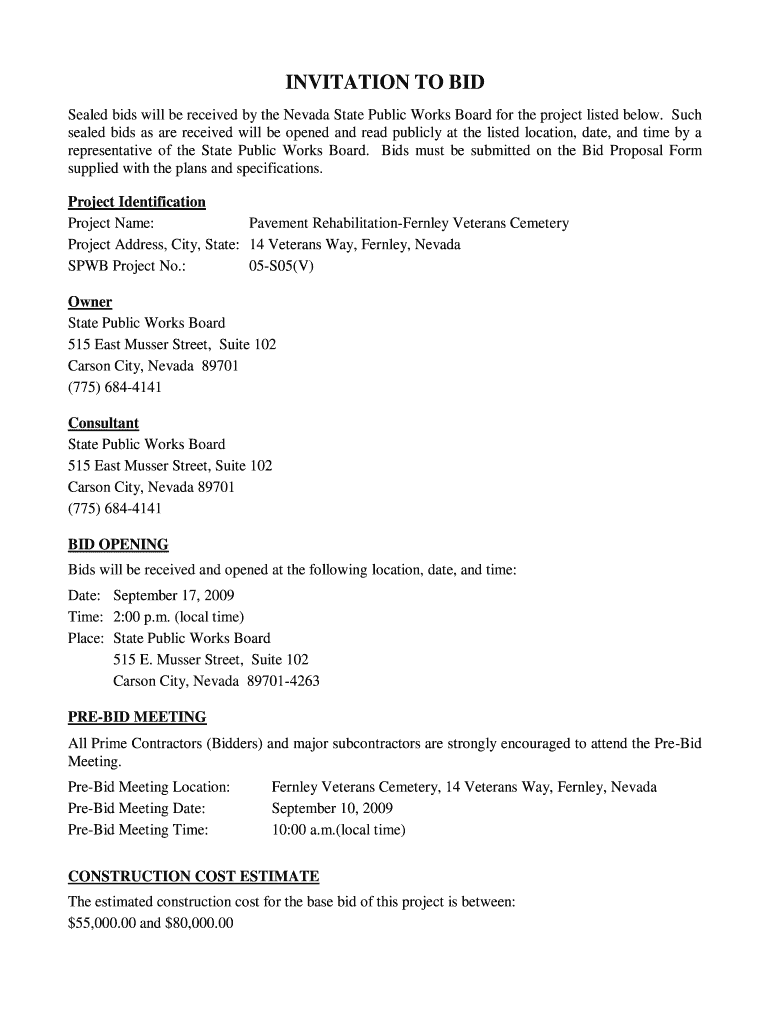 05 S05VntcPavementRehabilitationFernleyVeteransCemeteryJJR DOC  Spwb State Nv  Form