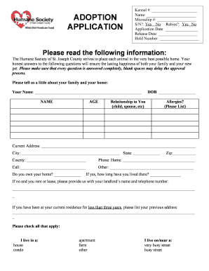 Kennel # Name Microchip # SN Humanesocietystjc  Form