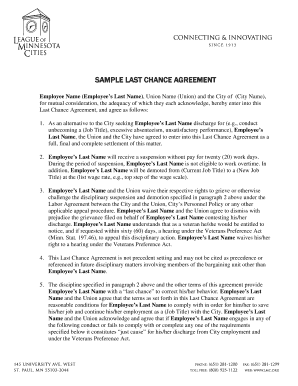 Final Chance Memorandum Education Template  Form