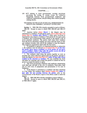 Assembly Bill No 483 Committee on Government Affairs CHAPTER  Form