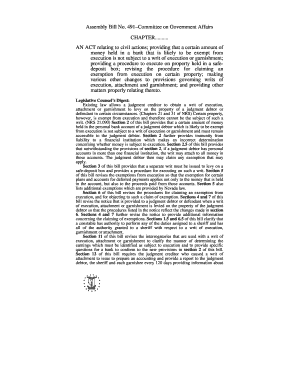 Assembly Bill No 491 Committee on Government Affairs CHAPTER  Form