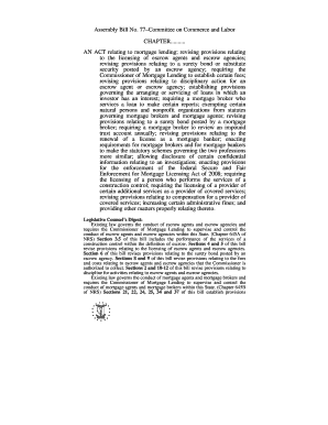 Assembly Bill No 77 Committee on Commerce and Labor  Form