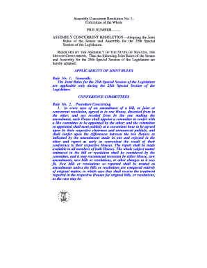 Assembly Concurrent Resolution No 1 Committee of the Whole FILE  Form