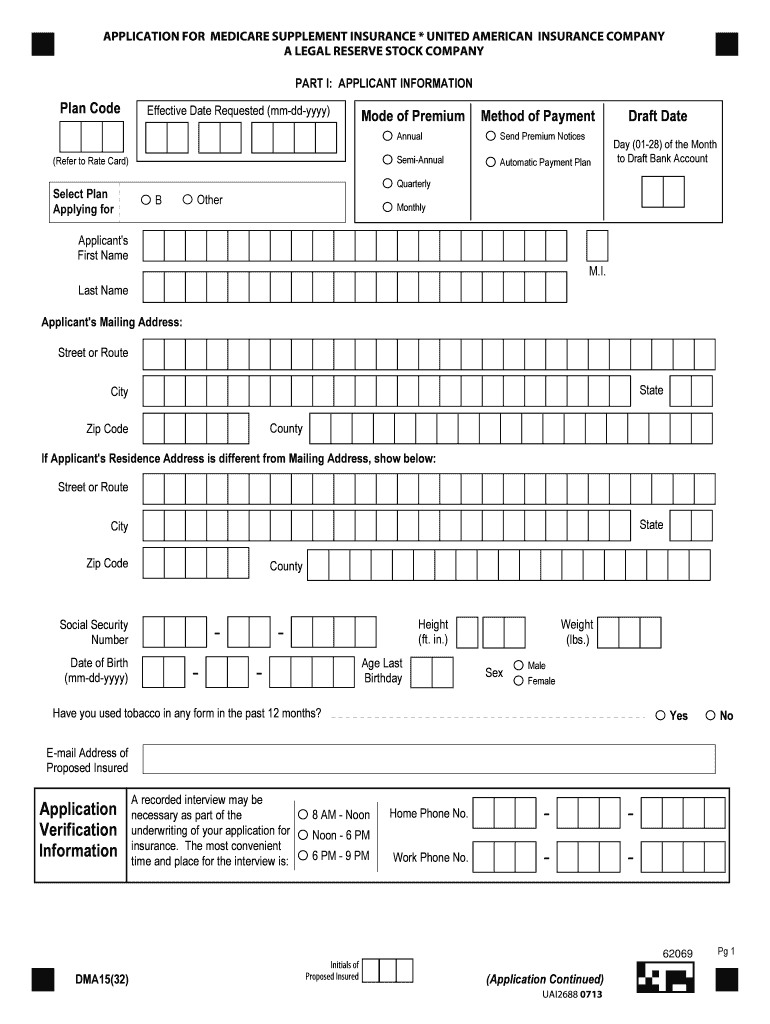 DMA1532 62069 Activated, Traditional  Form