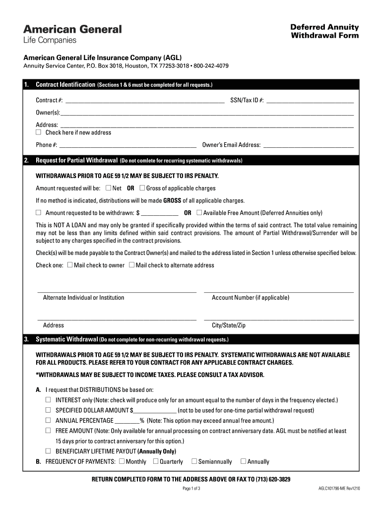 Aig Withdrawal Request Form