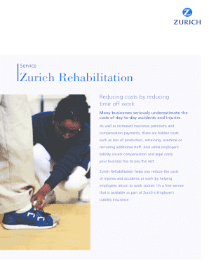 Zurich Rehabilitation  Form