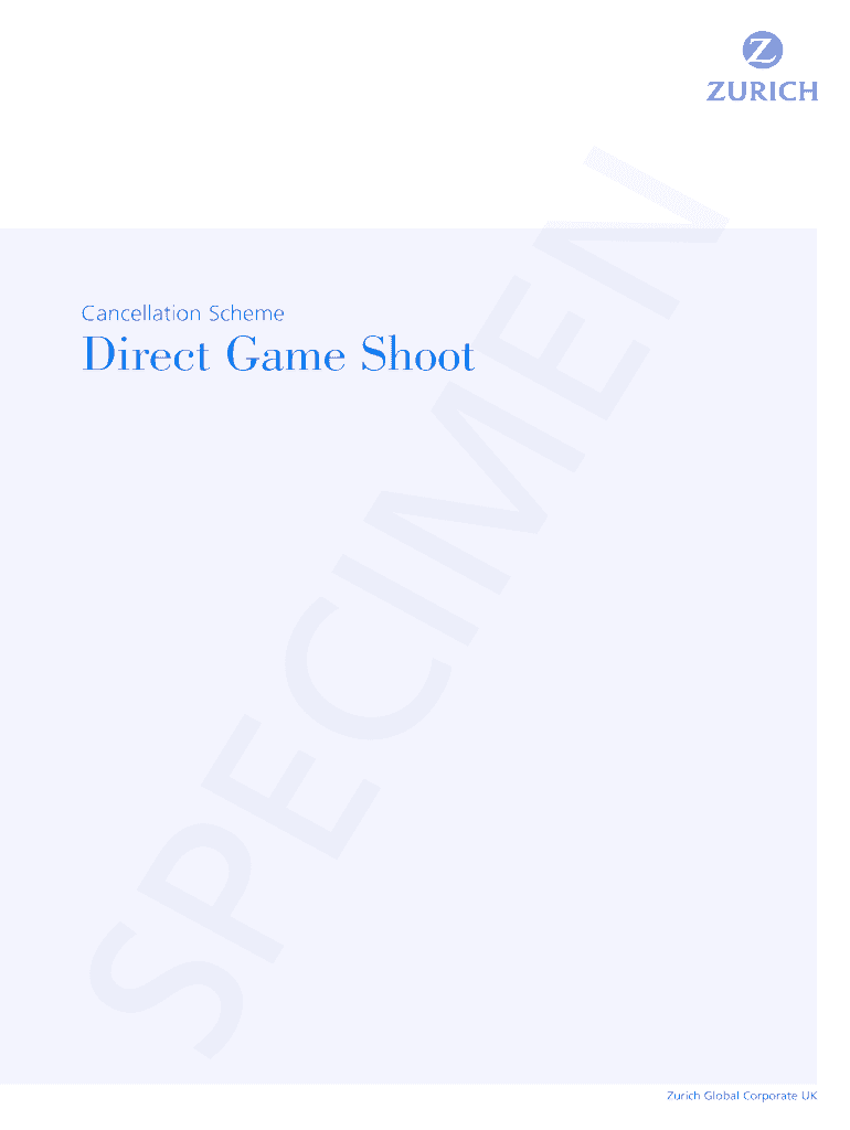 Direct Game Shoot Zurich  Form