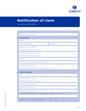 Business Travel Insurance  Form