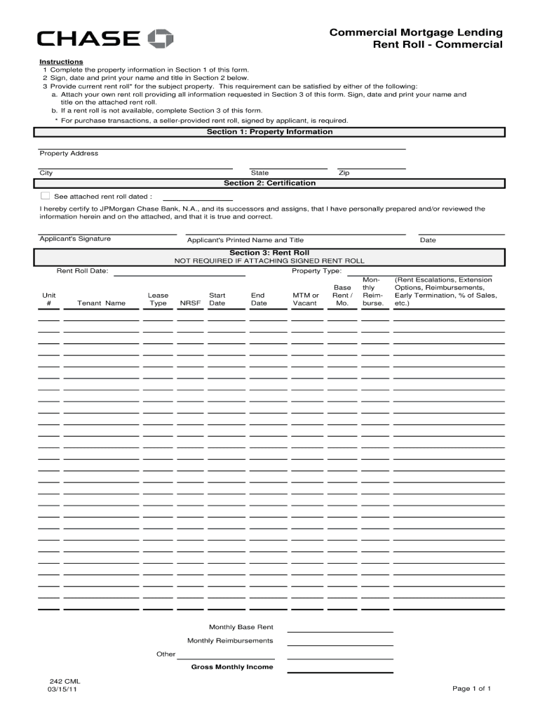  Rent Roll Template 2011-2024