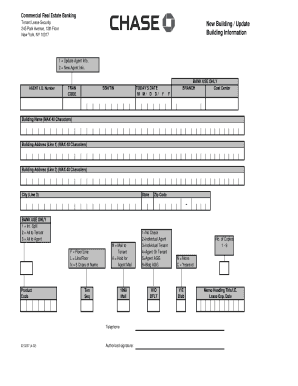 Chase Tenant Security Deposit Account  Form
