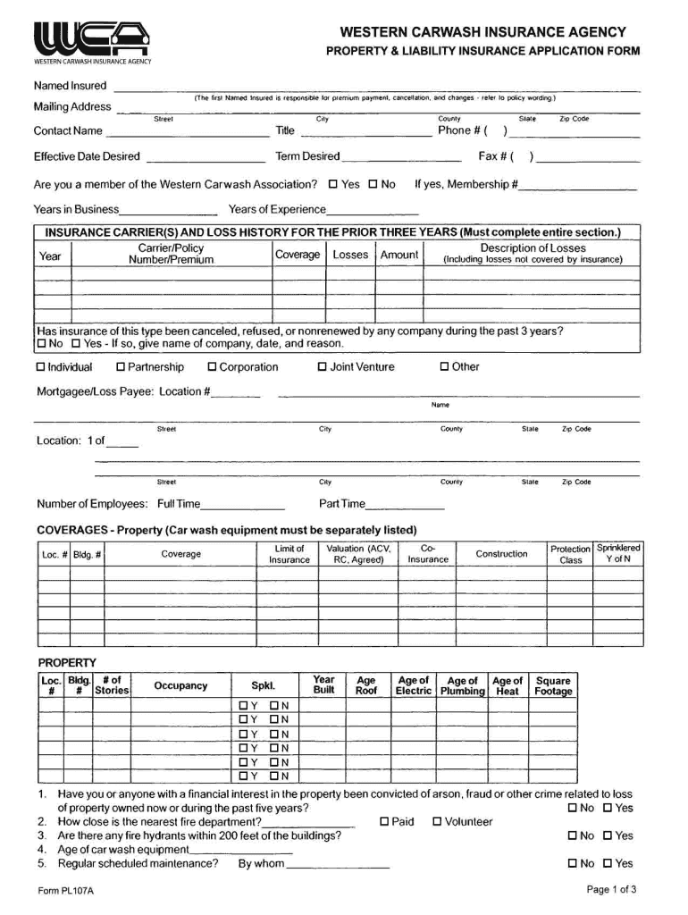 Product &amp; Liability Primary Form Wells Fargo Insurance Services