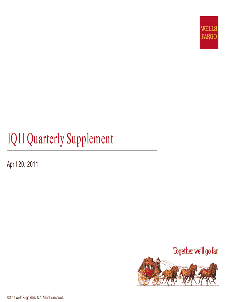 1Q11 Quarterly Supplement Wells Fargo  Form